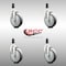 Service Caster 5 Inch 316SS Thermoplastic Rubber Swivel 1-1/8 Inch Expanding Stem Caster Set SCC-SS316EX20S514-TPRB-118-4 - alternate 4